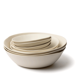 Echo white cereal bowl by OXUM NYC