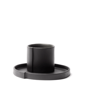 Black Anything Tray below Black Anything Cup | Ceramic Home Accessories OXUM NYC