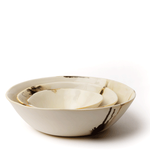 Bowls Sunlit Cream Stacked | Ceramic Home Accessories OXUM NYC