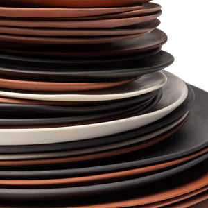 Stacked dinner plates