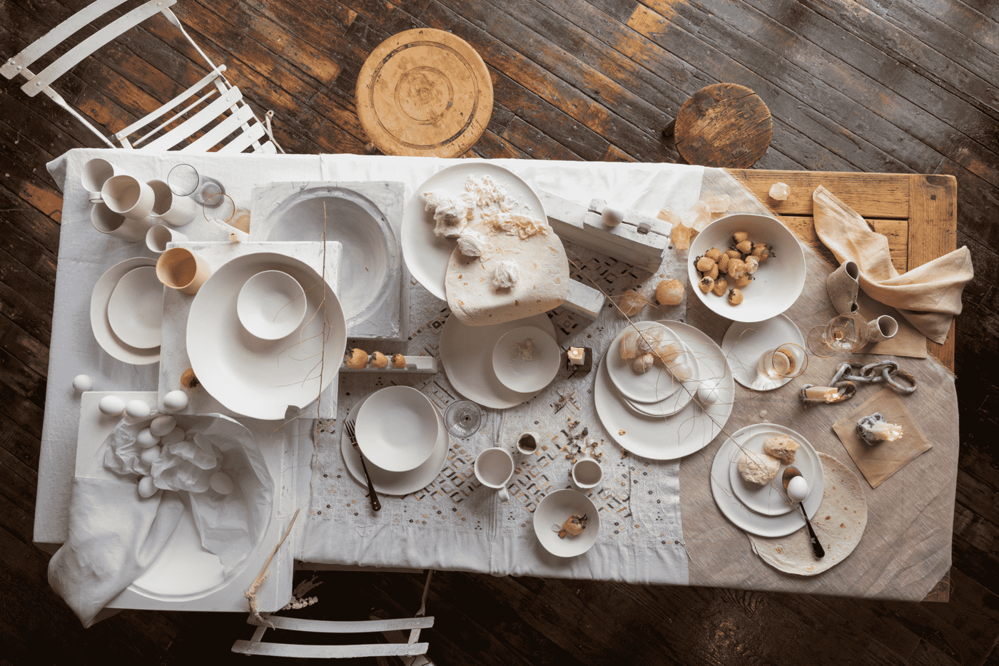 White Table Setting | Ceramic Home Accessories OXUM NYC